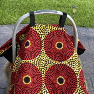 Handmade African Print Baby Car Seat Cover