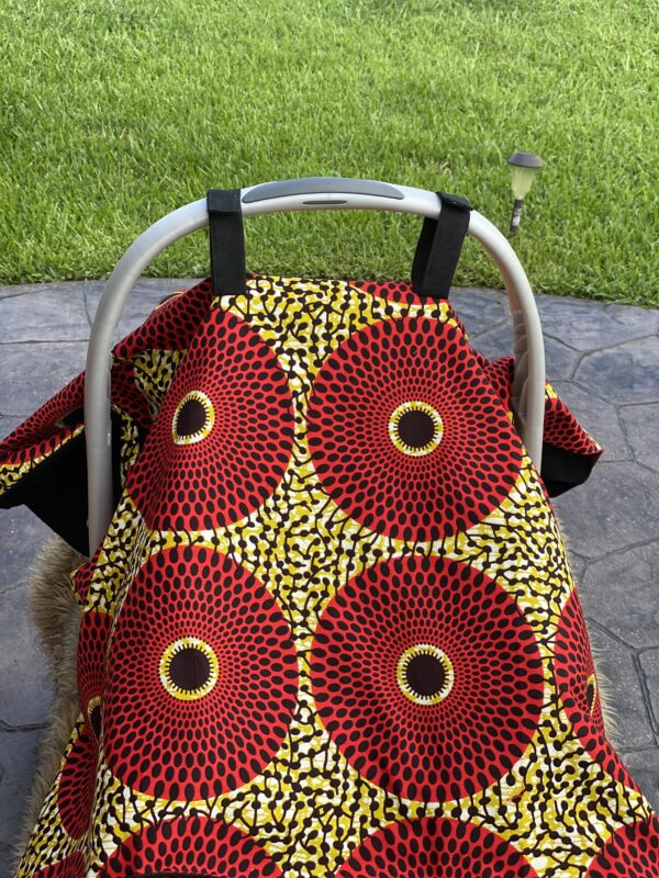 Handmade African Print Baby Car Seat Cover